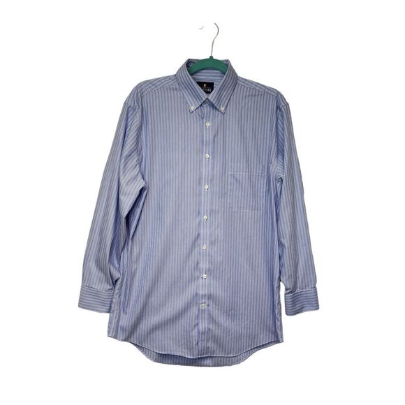Stafford Executive Travel Men's Long Sleeve Button Down Shirt Size 16/32-33 - Picture 1 of 7